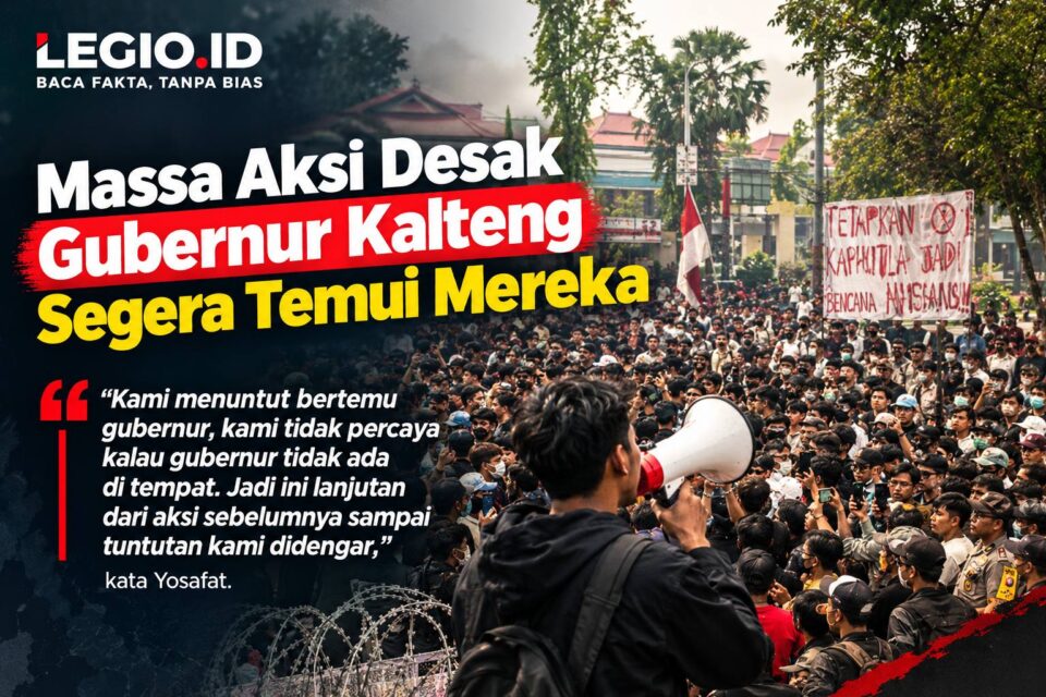Ilustrasi Mahasiswa Aliansi Kalteng Melawan membentangkan spanduk bertuliskan “Tetapkan Karhutla Jadi Bencana Nasional” saat menggelar aksi Jilid IV di depan Kantor Gubernur Kalteng/AI