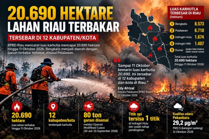 20.690 Hektare Lahan Riau Terbakar, Benarkah Karhutla Sudah Terkendali?