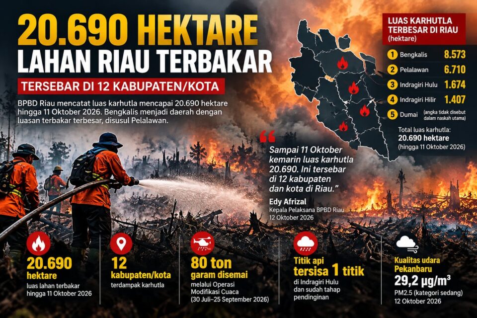 20 ribu H lahan terbakan di riua
