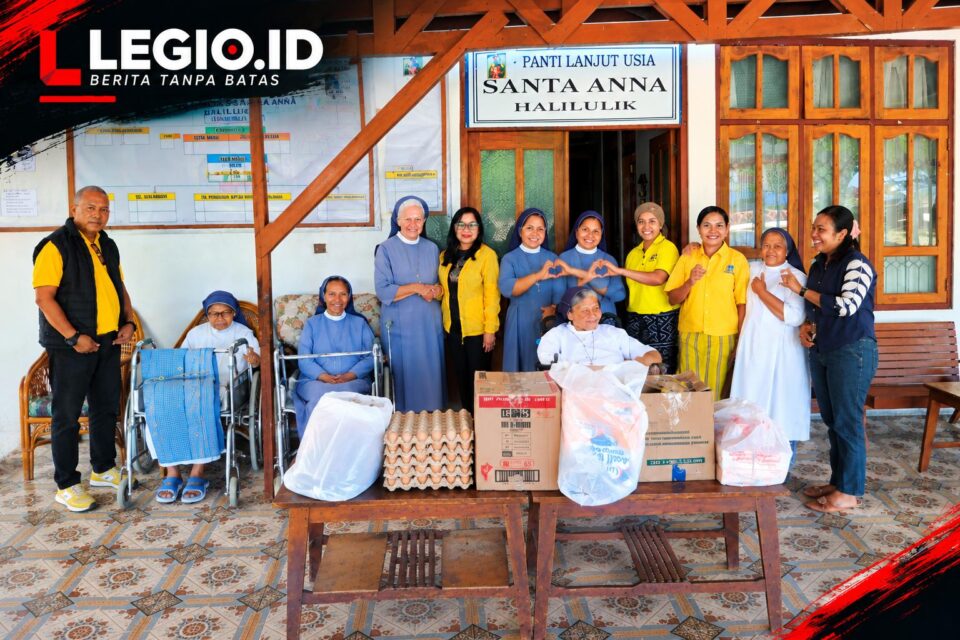Ilustrasi HUT ke-62 Golkar, IIPG Belu berbagi kasih dengan para suster lansia.LEGIO.ID/AI
