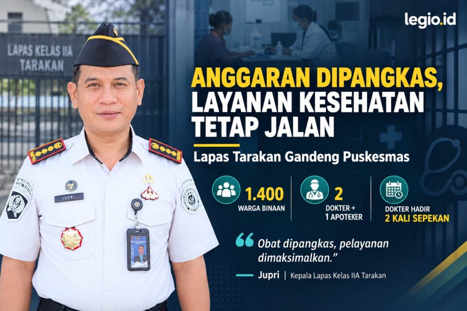 Lapas Tarakan, Jupri, layanan kesehatan Lapas Tarakan, pemangkasan anggaran 2026, warga binaan Tarakan, Puskesmas Tarakan, Lapas Kelas IIA Tarakan, kesehatan narapidana, overkapasitas Lapas Tarakan, Legio.id