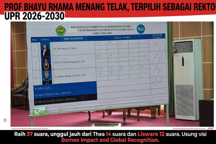 Prof Bhayu Rhama Menang Telak, Terpilih sebagai Rektor UPR